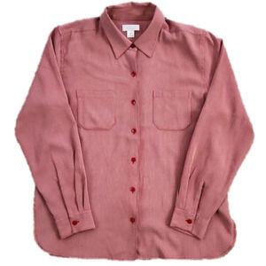3/$20 Christopher & Banks Red & White Button-Up Shirt